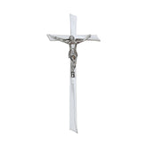 Crucifijo Monumental de Latón, 55 × 24 cm